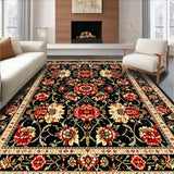 Charming Cottage Floral Tapestry(Black)