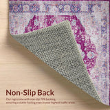 Ultra Soft Area Rug, Non Slip, Stain Resistant, Washable Area Rugs for Living Room, Bedroom, Sophisticated Abstract Artistry Blend(Purple)