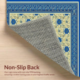 Ultra Soft Area Rug, Non Slip, Stain Resistant, Washable Area Rugs for Living Room, Bedroom, Intricate Pattern Neutral Home Office Area Rug(Beige)