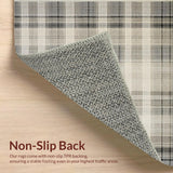 Ultra Soft Area Rug, Non Slip, Stain Resistant, Washable Area Rugs for Living Room, Bedroom, Contemporary Soft Lattice Design(Beige)