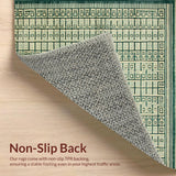 Ultra Soft Area Rug, Non Slip, Stain Resistant, Washable Area Rugs for Living Room, Bedroom, Beige Green Geometric Area Machine(Gray)