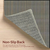 Ultra Soft Area Rug, Non Slip, Stain Resistant, Washable Area Rugs for Living Room, Bedroom, Rustic Neutral Diamond Patterning(Beige)