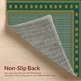 Beige Blue Geometric(Green)