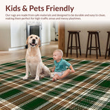 Ultra Soft Area Rug, Non Slip, Stain Resistant, Washable Area Rugs for Living Room, Bedroom, Charming Cabin Pine Tree Design(Brown)