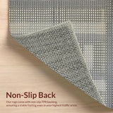 Ultra Soft Area Rug, Non Slip, Stain Resistant, Washable Area Rugs for Living Room, Bedroom, Sleek Monochrome Diamond Layout(Gray)