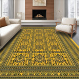 Ultra Soft Area Rug, Non Slip, Stain Resistant, Washable Area Rugs for Living Room, Bedroom, Backyard Patio Area(Yellow)