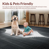 Ultra Soft Area Rug, Non Slip, Stain Resistant, Washable Area Rugs for Living Room, Bedroom, Vibrant Fluffy Rustic Charm(White)