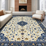 Ultra Soft Area Rug, Non Slip, Stain Resistant, Washable Area Rugs for Living Room, Bedroom, Abstract Floral for(Blue)