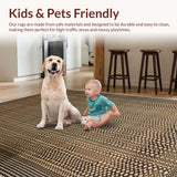 Ultra Soft Area Rug, Non Slip, Stain Resistant, Washable Area Rugs for Living Room, Bedroom, Large Stain-Resistant Cow Print Rug for Modern Farmhouse(Brown)