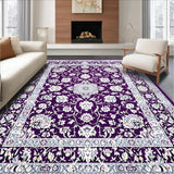 Ultra Soft Area Rug, Non Slip, Stain Resistant, Washable Area Rugs for Living Room, Bedroom, Elegant Purple Tiled Texture(Purple)