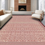 Abstract Cream and Maroon Motif(Red)