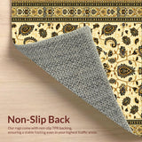 Traditional Paisley Golden Beige Prayer for Meditation(Beige)