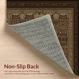 Ultra Soft Area Rug, Non Slip, Stain Resistant, Washable Area Rugs for Living Room, Bedroom, Dynamic Nature Motif Design(Brown)