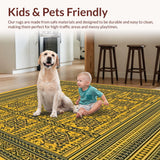 Ultra Soft Area Rug, Non Slip, Stain Resistant, Washable Area Rugs for Living Room, Bedroom, Backyard Patio Area(Yellow)