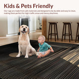 Ultra Soft Area Rug, Non Slip, Stain Resistant, Washable Area Rugs for Living Room, Bedroom, Chic Monochrome Animal Print Style(Gold)
