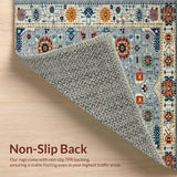Ultra Soft Area Rug, Non Slip, Stain Resistant, Washable Area Rugs for Living Room, Bedroom, Striking Muted Palette with Tapestry(Gray)