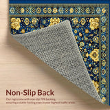 Ultra Soft Area Rug, Non Slip, Stain Resistant, Washable Area Rugs for Living Room, Bedroom, Sophisticated Solid Beige Ideal for(Blue)