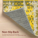 Ultra Soft Area Rug, Non Slip, Stain Resistant, Washable Area Rugs for Living Room, Bedroom, Bold Elegant Diamond Design(Yellow)