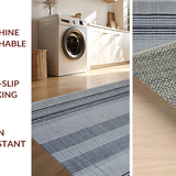 Ultra Soft Area Rug, Non Slip, Stain Resistant, Washable Area Rugs for Living Room, Bedroom, Artistic Distressed Trellis Look(Gray)