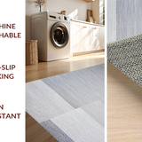 Ultra Soft Area Rug, Non Slip, Stain Resistant, Washable Area Rugs for Living Room, Bedroom, Simple Textured Modern Appeal(Gray)