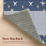 Ultra Soft Area Rug, Non Slip, Stain Resistant, Washable Area Rugs for Living Room, Bedroom, Rustic Gray and White Stripes(Gray)