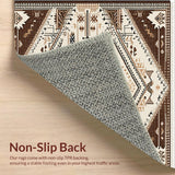 Ultra Soft Area Rug, Non Slip, Stain Resistant, Washable Area Rugs for Living Room, Bedroom, Boho Ivory Brown Living Room Shag Rug(Beige)