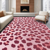 Ultra Soft Area Rug, Non Slip, Stain Resistant, Washable Area Rugs for Living Room, Bedroom, Contemporary Animal Print Living Room Carpet(Pink)