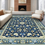Ultra Soft Area Rug, Non Slip, Stain Resistant, Washable Area Rugs for Living Room, Bedroom, Exquisite Blue/Beige Area(Blue)