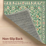 Ultra Soft Area Rug, Non Slip, Stain Resistant, Washable Area Rugs for Living Room, Bedroom, Vintage Sage Green Living Room Low Pile Rug(Green)