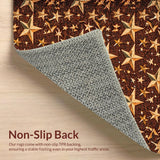 Ultra Soft Area Rug, Non Slip, Stain Resistant, Washable Area Rugs for Living Room, Bedroom, Rustic Brown Farmhouse Hallway Non-Slip Runner(Brown)