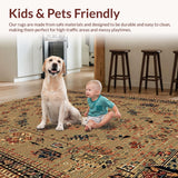 Ultra Soft Area Rug, Non Slip, Stain Resistant, Washable Area Rugs for Living Room, Bedroom, Rustic Wildlife Brown Living Room Non-Slip Carpet(Beige)