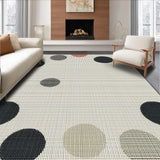 Ultra Soft Area Rug, Non Slip, Stain Resistant, Washable Area Rugs for Living Room, Bedroom, Joyful Black and White Motif(White)