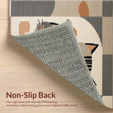 Ultra Soft Area Rug, Non Slip, Stain Resistant, Washable Area Rugs for Living Room, Bedroom, Trendy Minimalist Animal Aesthetic(Gray)