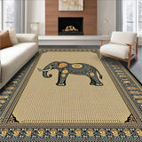 Ultra Soft Area Rug, Non Slip, Stain Resistant, Washable Area Rugs for Living Room, Bedroom, Stylish Ethnic Animal Print Aesthetic(Beige)