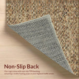 Ultra Soft Area Rug, Non Slip, Stain Resistant, Washable Area Rugs for Living Room, Bedroom, Luxe Distressed Brown Texture(Beige)