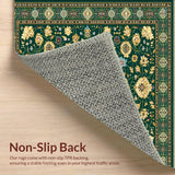 Ultra Soft Area Rug, Non Slip, Stain Resistant, Washable Area Rugs for Living Room, Bedroom, Boho Fusion Area(Green)