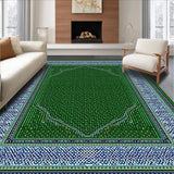 Ultra Soft Area Rug, Non Slip, Stain Resistant, Washable Area Rugs for Living Room, Bedroom, Sleek Green Trellis Pattern(Green)