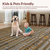 Ultra Soft Area Rug, Non Slip, Stain Resistant, Washable Area Rugs for Living Room, Bedroom, Elegant Artistic Cowhide Motif(Gray)