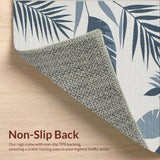 Ultra Soft Area Rug, Non Slip, Stain Resistant, Washable Area Rugs for Living Room, Bedroom, Sophisticated Outdoor Leaf Geometry(Gray)