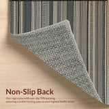 Ultra Soft Area Rug, Non Slip, Stain Resistant, Washable Area Rugs for Living Room, Bedroom, Artistic Ogee Patterned Accent(Gray)