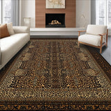 Ultra Soft Area Rug, Non Slip, Stain Resistant, Washable Area Rugs for Living Room, Bedroom, Dynamic Nature Motif Design(Brown)