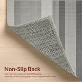 Ultra Soft Area Rug, Non Slip, Stain Resistant, Washable Area Rugs for Living Room, Bedroom, Elegant Taupe Herringbone Aesthetic(Gray)