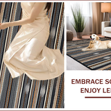 Ultra Soft Area Rug, Non Slip, Stain Resistant, Washable Area Rugs for Living Room, Bedroom, Minimalist Black and White Stripes(Black)