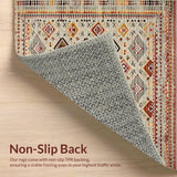Ultra Soft Area Rug, Non Slip, Stain Resistant, Washable Area Rugs for Living Room, Bedroom, Contemporary Earthy Patterned Aesthetic(Beige)