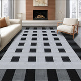 Ultra Soft Area Rug, Non Slip, Stain Resistant, Washable Area Rugs for Living Room, Bedroom, Elegant Geometric Patterned Design(Black)