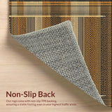 Ultra Soft Area Rug, Non Slip, Stain Resistant, Washable Area Rugs for Living Room, Bedroom, Cozy Textured Rustic Charm(Brown)
