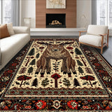 Ultra Soft Area Rug, Non Slip, Stain Resistant, Washable Area Rugs for Living Room, Bedroom, Rustic Wildlife Hallway Runner Rug Non-Slip(Brown)