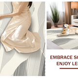 Contemporary Cream Geometric Waves(Black)