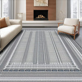 Ultra Soft Area Rug, Non Slip, Stain Resistant, Washable Area Rugs for Living Room, Bedroom, Chic Textured Crochet Aesthetic(Gray)