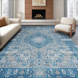 Elegant Transitional Patterned Tiled Style(Blue)